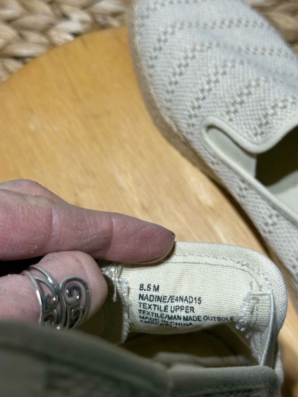 Esprit Women's Cream Slip-On Espadrille Sneakers